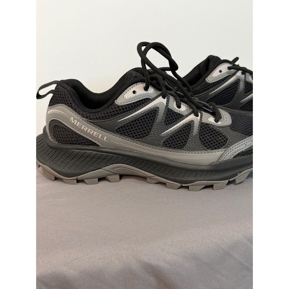 Merrell Moab Speed Hiking Shoes Womens 7 Black Grey J038732 Trail Sneakers